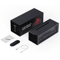 2025 New 3D Fireplace Humidifier Flame Aroma Diffuser Desktop Remote Control Seven Color Lights Simulation Fireplace Diffuser