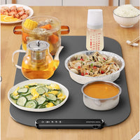 Efficient Heating Technology Ultra-Thin Hot Plate Waterproof Touch Control Electric Food Warming Mat with Multiple Dishes