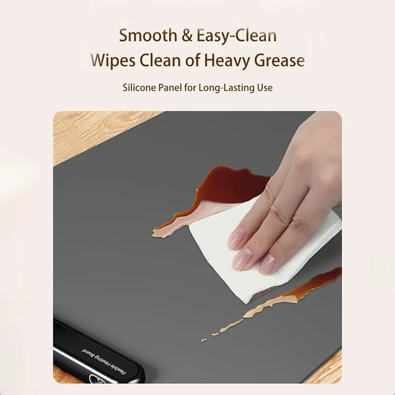 Efficient Heating Technology Ultra-Thin Hot Plate Waterproof Touch Control Electric Food Warming Mat with Multiple Dishes