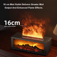 2025 New 3D Fireplace Humidifier Flame Aroma Diffuser Desktop Remote Control Seven Color Lights Simulation Fireplace Diffuser